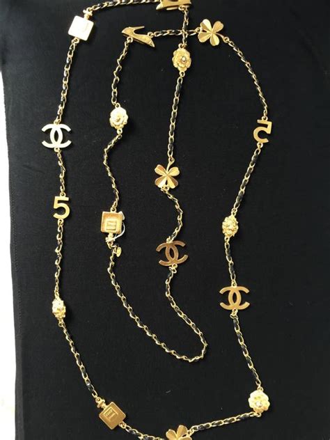 chanel 18k gold necklace|Chanel gold necklaces for women.